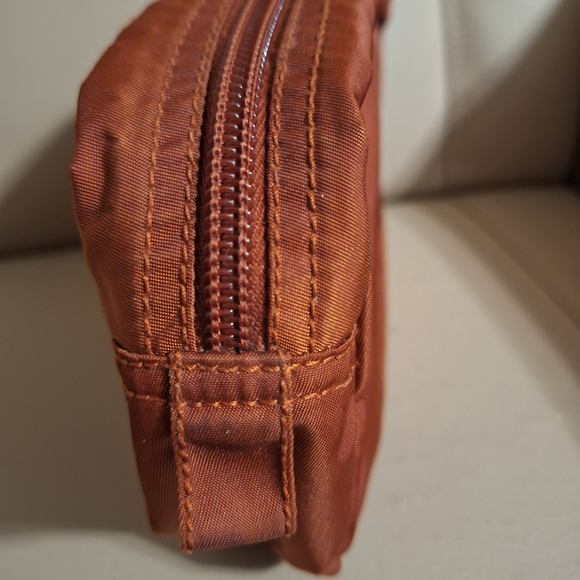 Prada Rust Nylon Zip Small Pouch - Picture 2 of 15